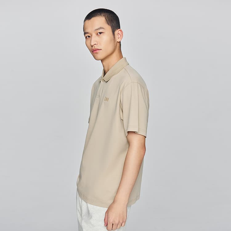 Поло Lee совместный бренд модель Khaki Мужская Поло - изображение 5