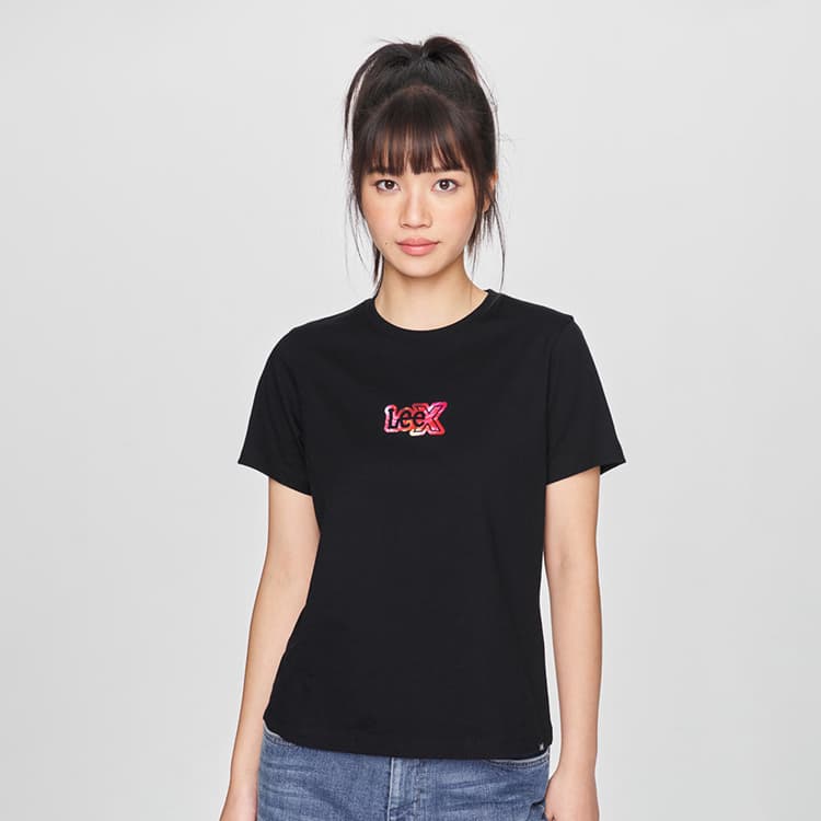 Футболка Lee SS25 Standard (Standard) T-Shirt Женская Черная - изображение 6