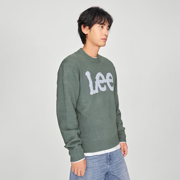 Кофта Lee FW24 Свитер Мужской Синий Серый - изображение 7