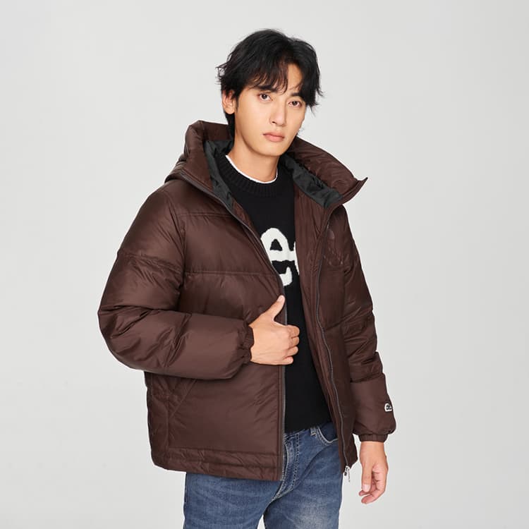 Зимняя куртка Lee FW24 Пуховик Мужской Темно-Коричневый - изображение 4