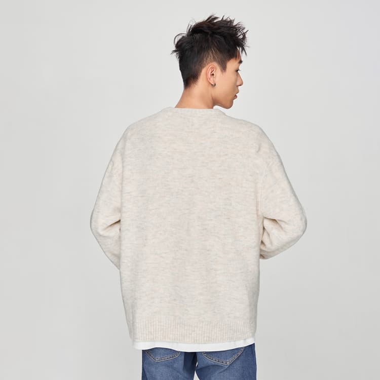 Кофта Lee FW24 Свитер Унисекс Овсяный Серый - изображение 8