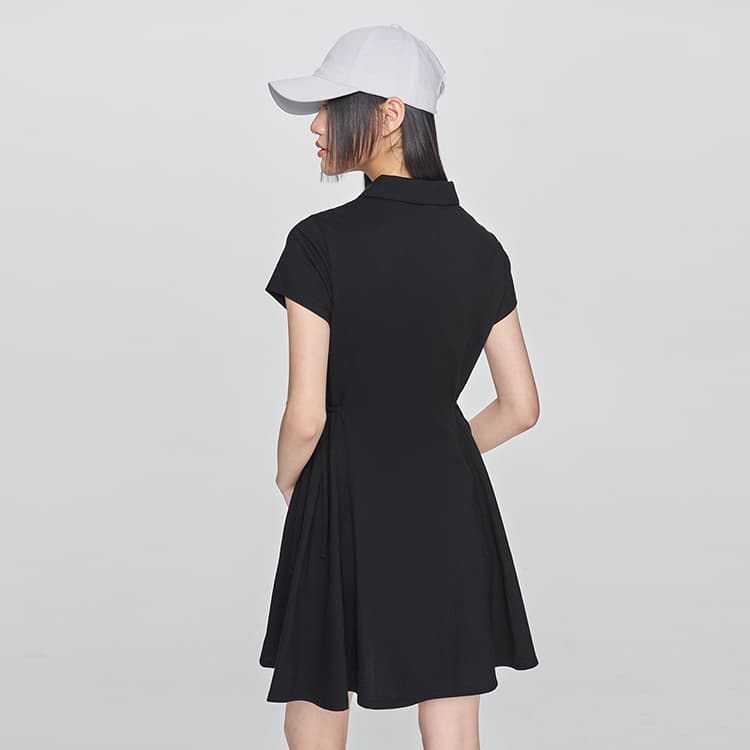 Платье Lee SS25 Короткое платье с короткими рукавами женское черное - изображение 8