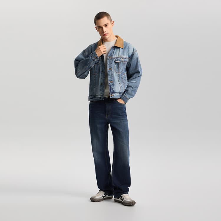 Джинсовая куртка Lee Medium Blue Men's Denim Jackets Ли Средне-синие мужские джинсовые куртки - изображение 4