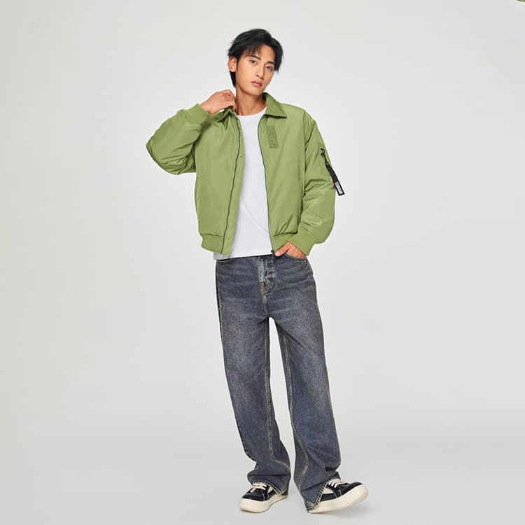 Зимняя куртка Lee FW24 Пуховик Унисекс Трава Зеленый - изображение 4