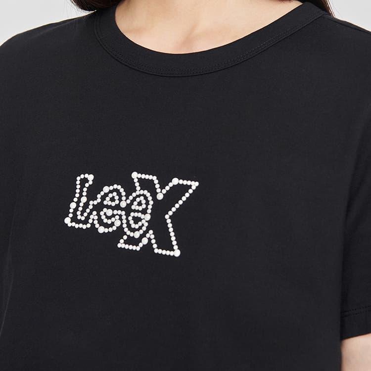 Футболка Lee SS25 Standard (Standard) T-Shirt Женская Черная - изображение 8