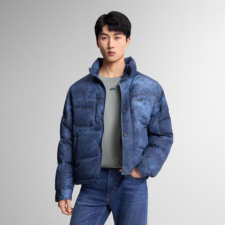 Зимняя куртка Lee FW26 Пуховик Мужской Темно-синий - изображение 3