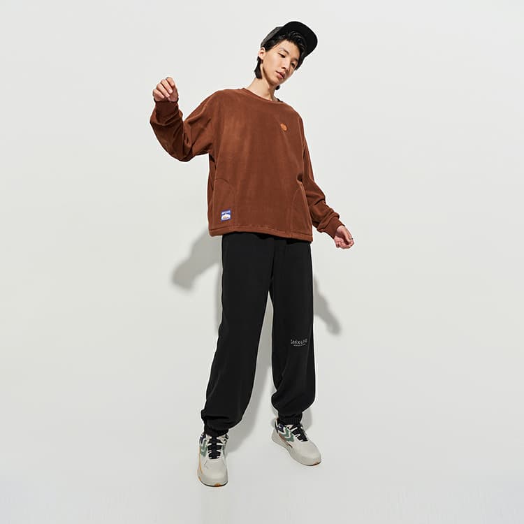 Кофта Lee FW23 Fleece Sweatshirt Brown - изображение 7
