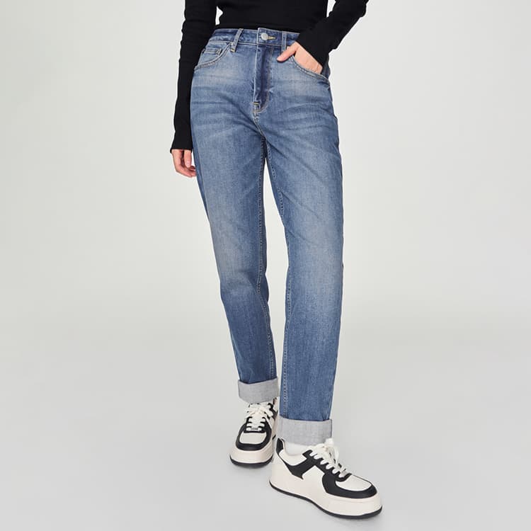 Джинсы Lee FW24 Джинсы Женские Средне-синие - изображение 5