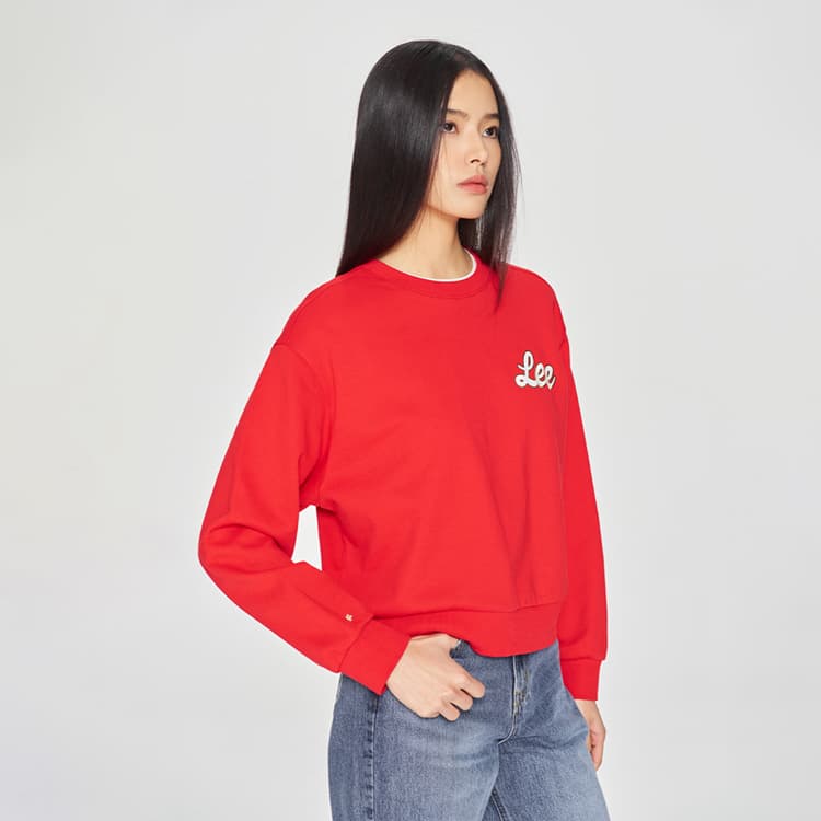 Худи Lee SS25 Толстовка Женское Красное - изображение 4