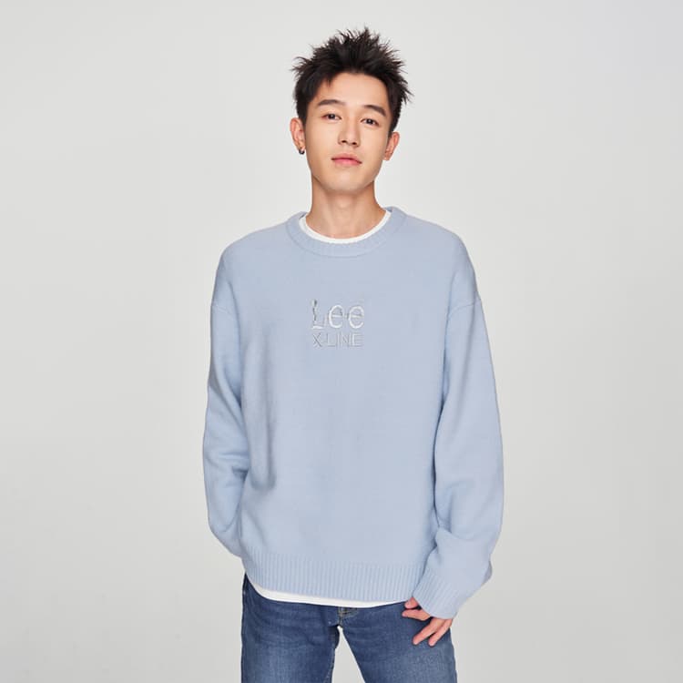 Кофта Lee FW24 Свитер Унисекс Небесный Далёкий - изображение 4