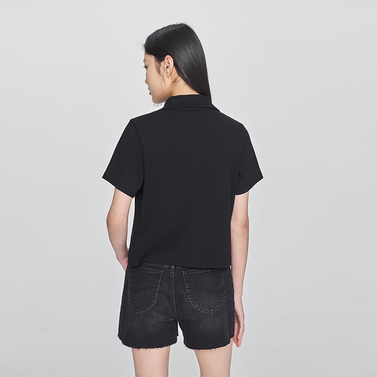 Lee SS25 Polo Pine Женское Черное - изображение 6