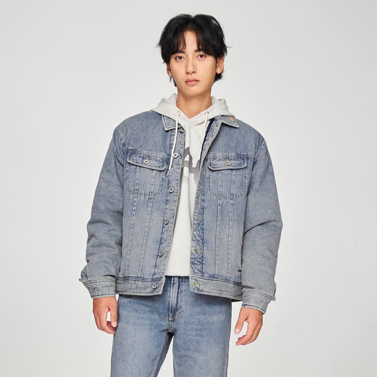 Зимняя куртка Lee FW24 Пуховик Мужской Средний Светло-Синий - изображение 4