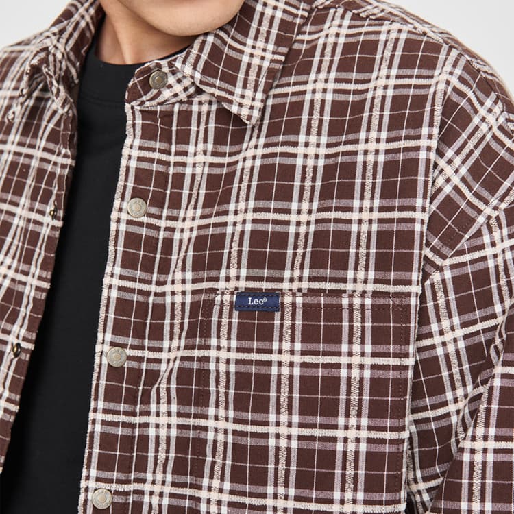 Зимняя куртка пуховик Lee FW24 Хлопковый пуховик Мужской Темно-коричневый - изображение 5