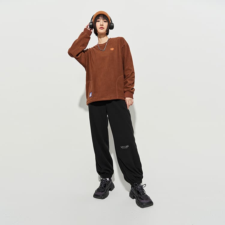 Кофта Lee FW23 Fleece Sweatshirt Brown - изображение 8