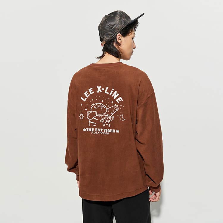 Кофта Lee FW23 Fleece Sweatshirt Brown - изображение 5