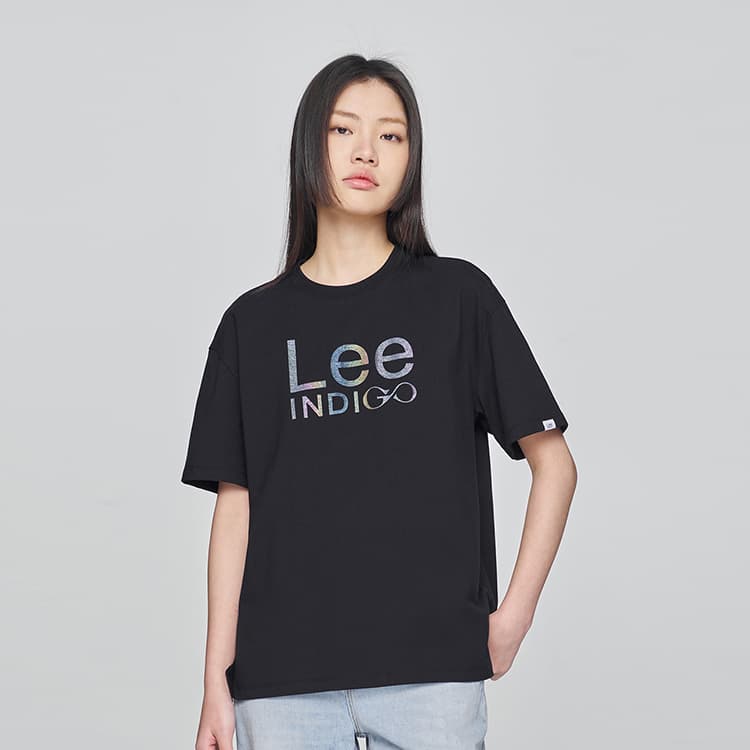 Футболка Lee Черные Женские T-рубашки - изображение 4