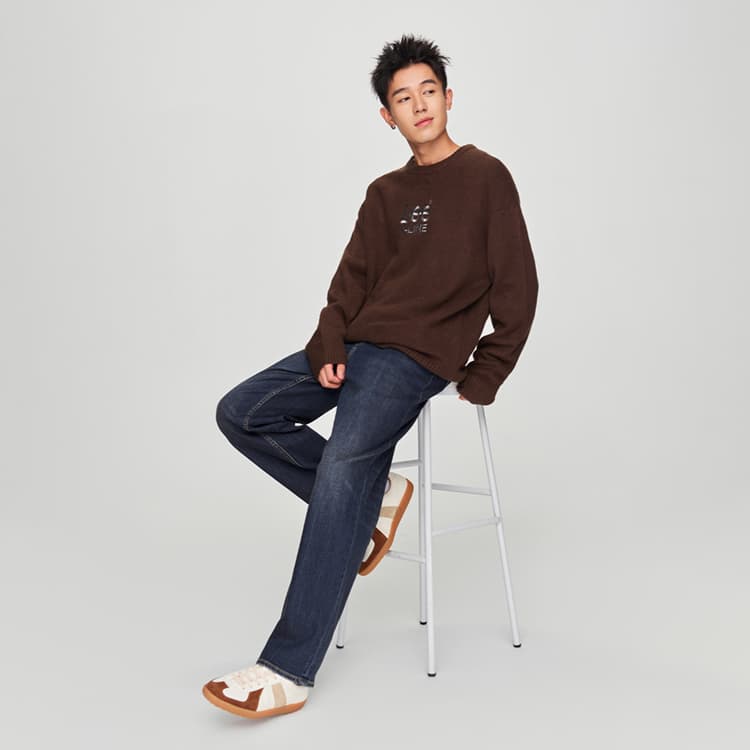 Кофта Lee FW24 Свитер Унисекс Темно-Коричневый - изображение 6