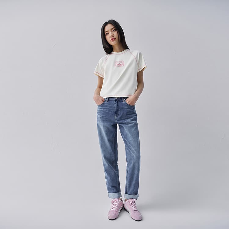 Джинсы Lee SS25 Джинсы Женские Средне-синий - изображение 4