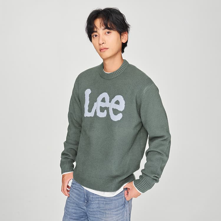 Кофта Lee FW24 Свитер Мужской Синий Серый - изображение 6
