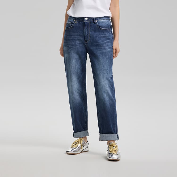 Джинсы Lee Medium Dark Blue Women's Jeans Ли Мид Темно-Синий Женские Джинсы - изображение 4