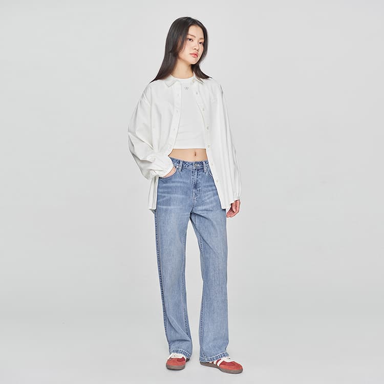 Джинсы Lee SS25 Джинсы Женские Светло-Синий - изображение 3