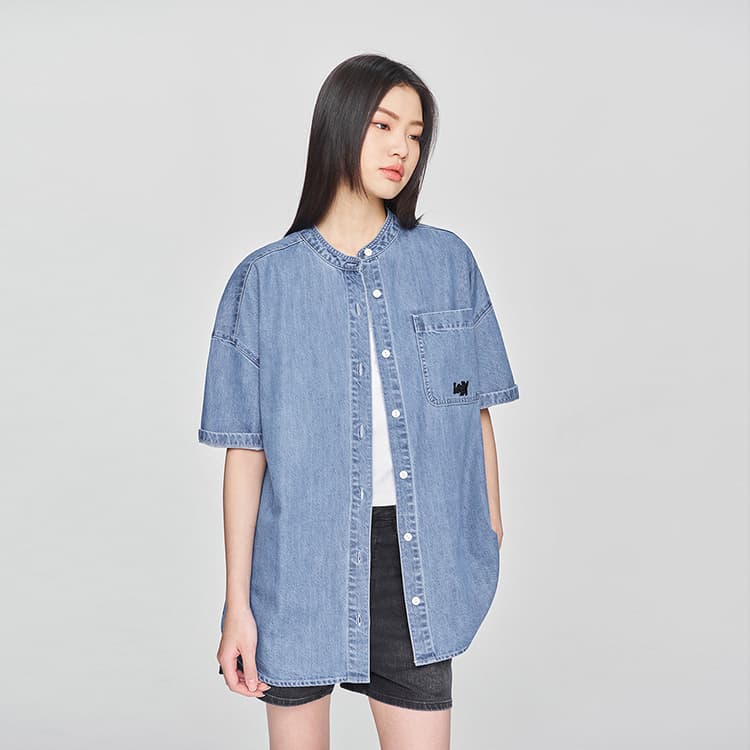 Блузка Lee SS25 Рубашка Женская Средняя Светло-Синяя - изображение 4