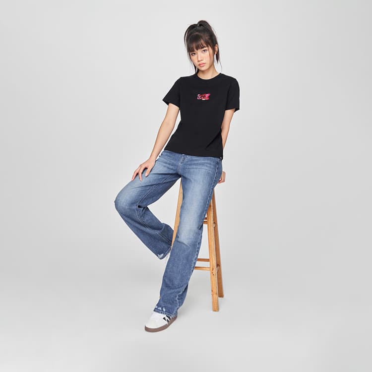 Футболка Lee SS25 Standard (Standard) T-Shirt Женская Черная - изображение 3