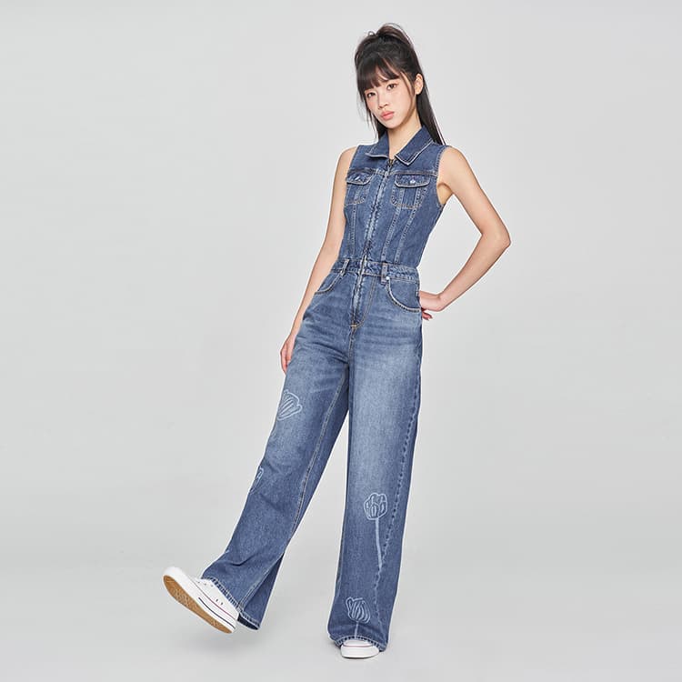 Lee SS25 Комбинезон Женский Средний Синий - изображение 3