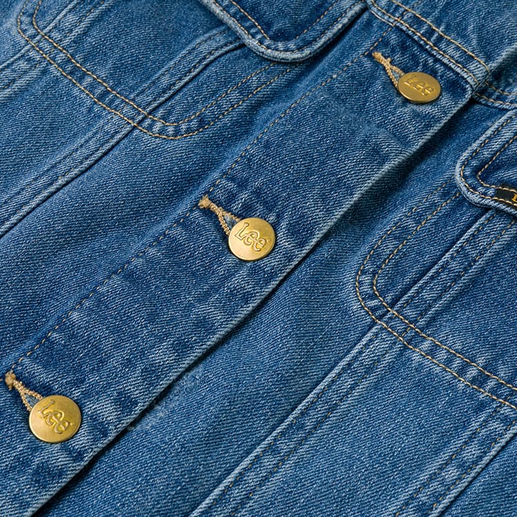 Lee Medium Blue Женские Джинсовые Куртки - изображение 4