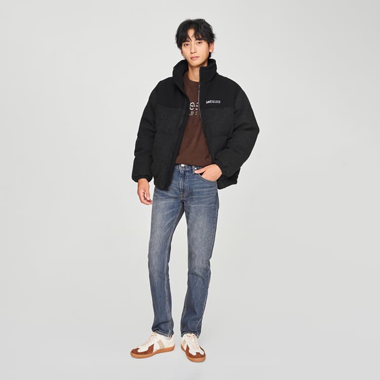Зимняя куртка Lee FW24 Пуховик Мужской Темно-Серый - изображение 4