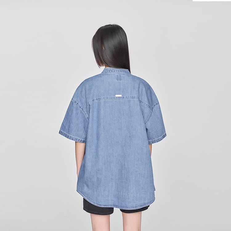 Блузка Lee SS25 Рубашка Женская Средняя Светло-Синяя - изображение 5