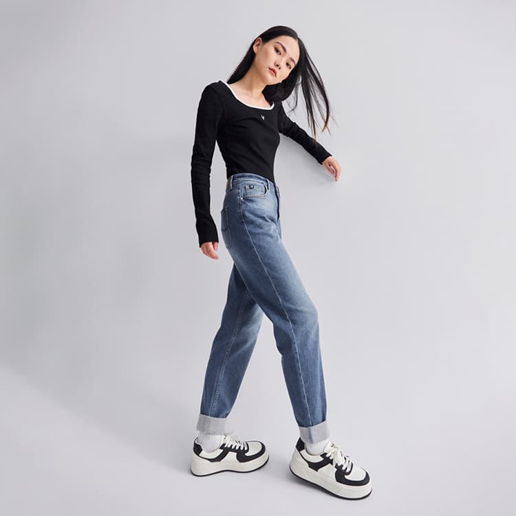Джинсы Lee FW24 Джинсы Женские Средне-синие - изображение 3