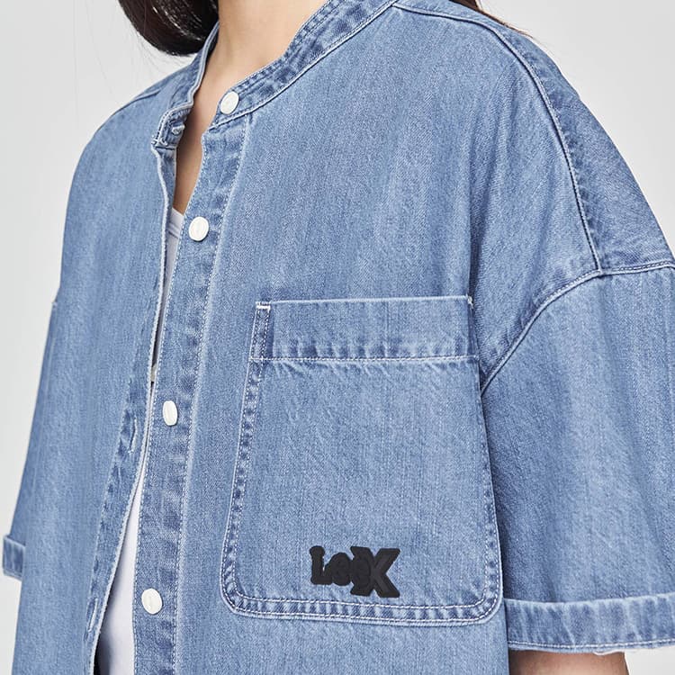 Блузка Lee SS25 Рубашка Женская Средняя Светло-Синяя - изображение 7