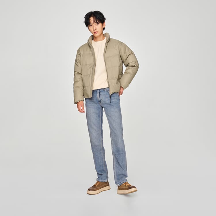 Зимняя куртка Lee FW24 Пуховик Мужской Хаки Серый Цвет - изображение 3