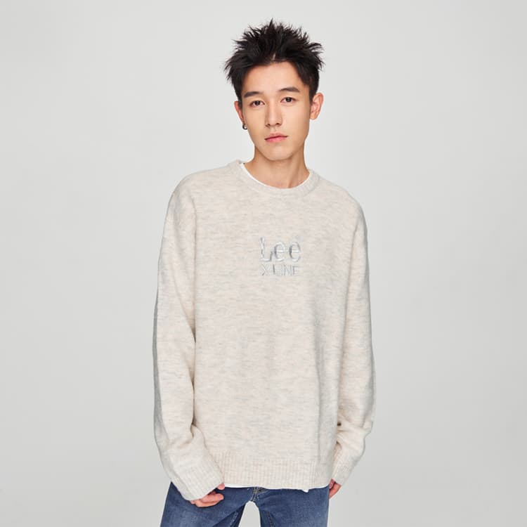 Кофта Lee FW24 Свитер Унисекс Овсяный Серый - изображение 7