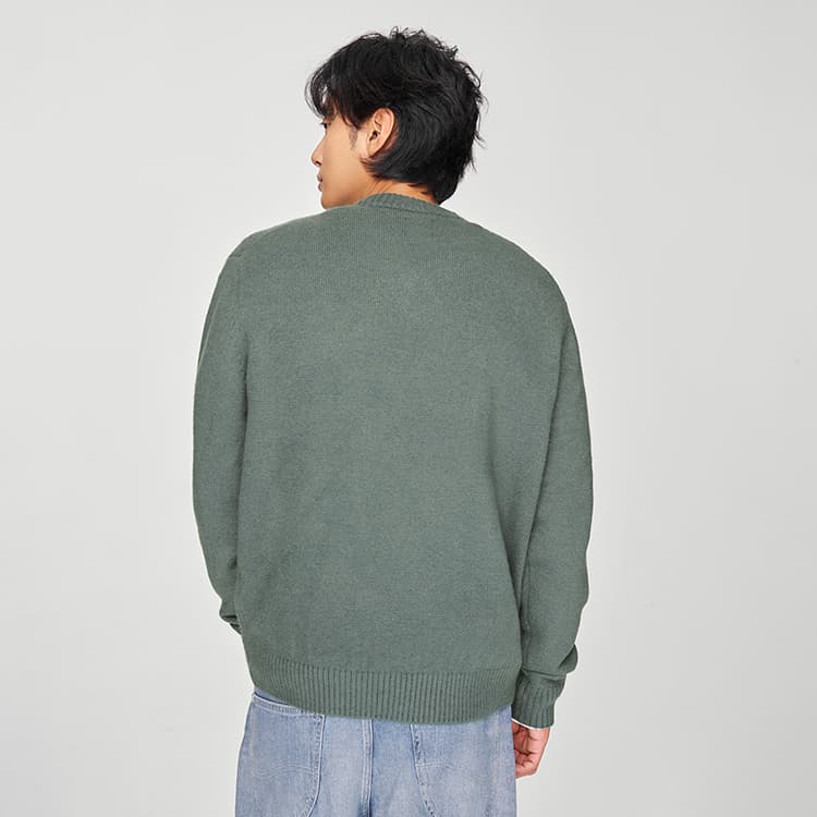 Кофта Lee FW24 Свитер Мужской Синий Серый - изображение 8