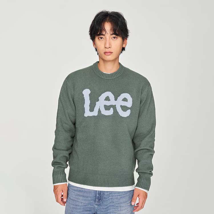 Кофта Lee FW24 Свитер Мужской Синий Серый - изображение 5