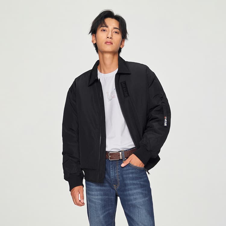 Зимняя куртка Lee FW24 Baseball Down Jacket Black - изображение 4