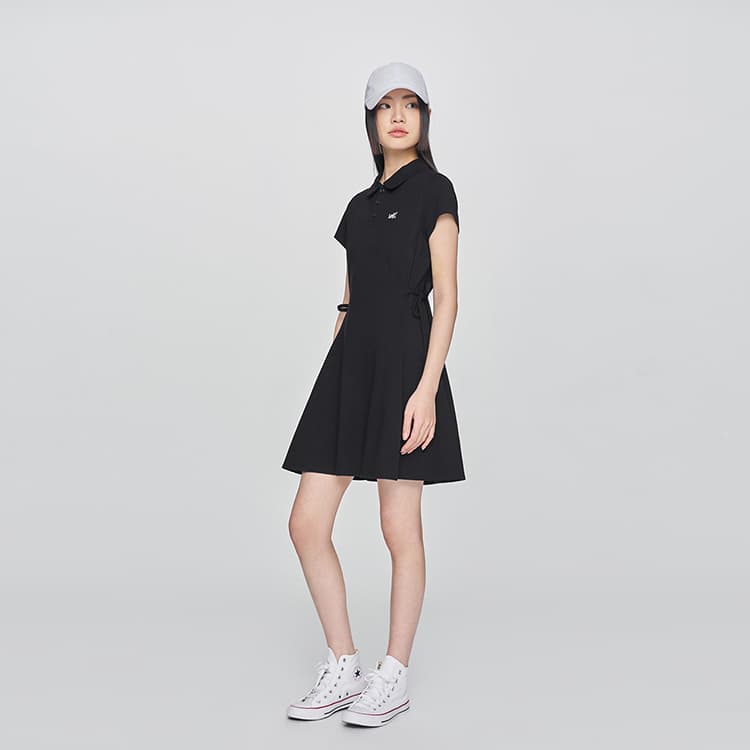 Платье Lee SS25 Короткое платье с короткими рукавами женское черное - изображение 4