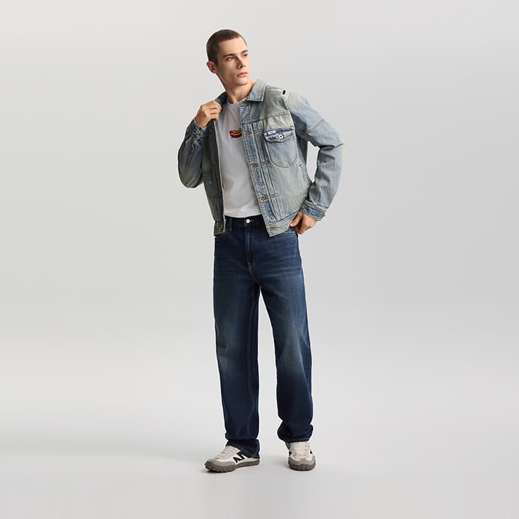 Джинсовая куртка Lee Medium Light Blue Men's Denim Jackets Ли Средний Светло-Синий Мужские Джинсовые Куртки - изображение 4