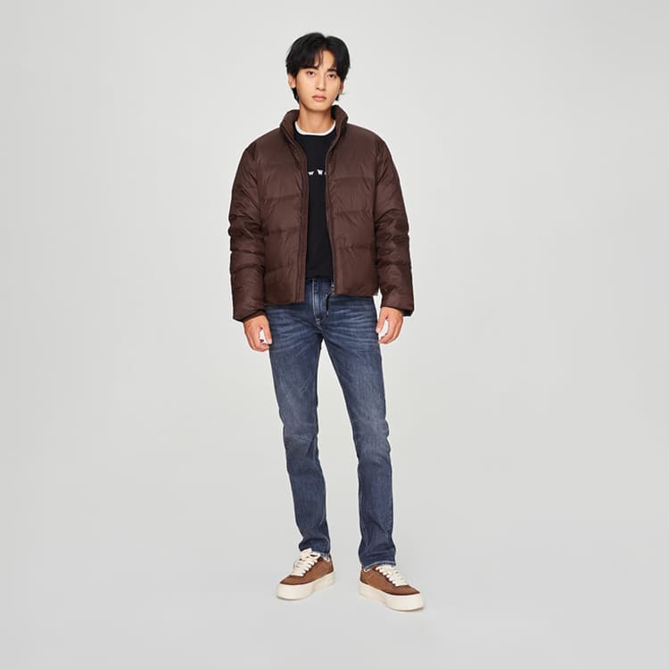Зимняя куртка Lee FW24 Пуховик Мужской Темно-Коричневый - изображение 3