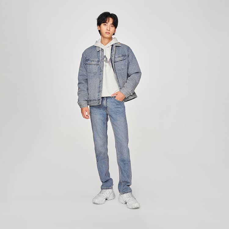 Зимняя куртка Lee FW24 Пуховик Мужской Средний Светло-Синий - изображение 3