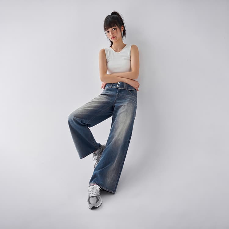 Джинсы Lee SS25 Джинсы Женские Винтаж Синий - изображение 4
