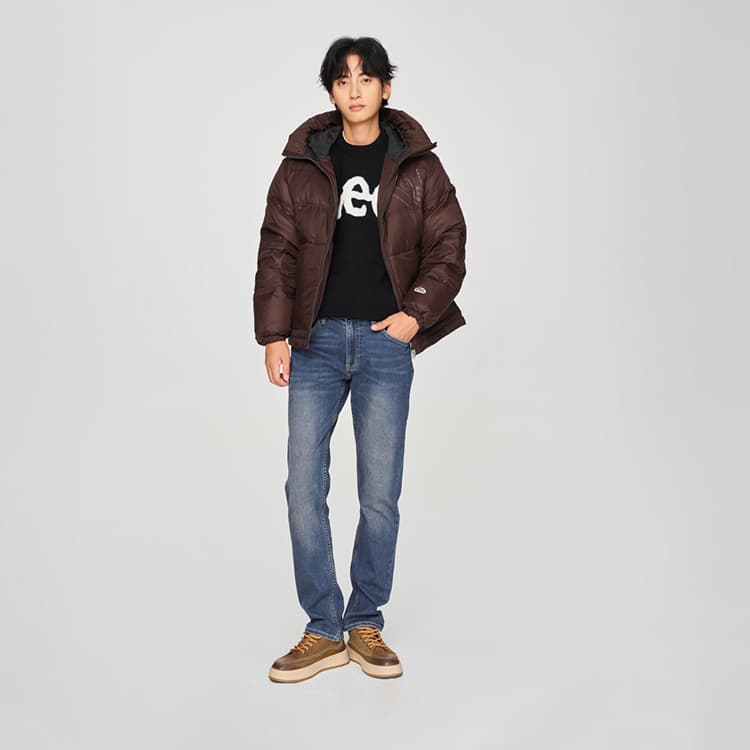 Зимняя куртка Lee FW24 Пуховик Мужской Темно-Коричневый - изображение 3