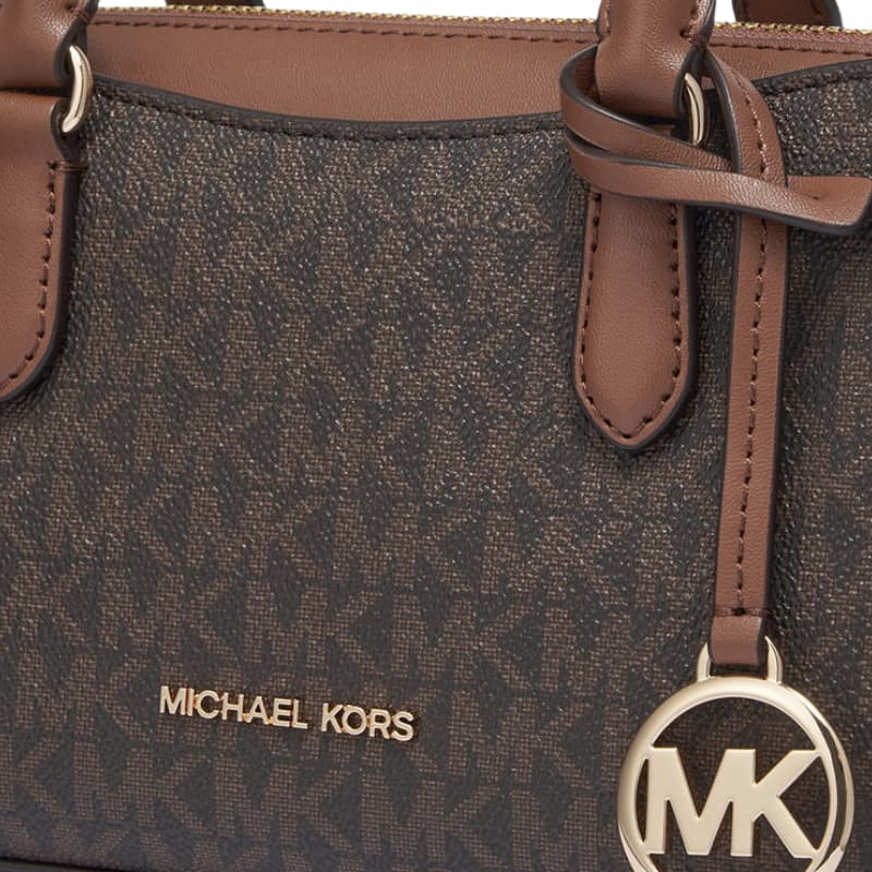 Сумка MICHAEL KORS Искусственная кожа Сумка Маленькая Женская Темно-коричневая и Желтково-коричневая - изображение 5