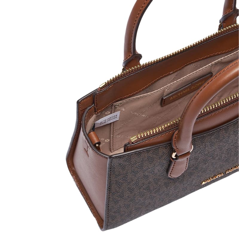 Сумка MICHAEL KORS Искусственная кожа Сумка Маленькая Женская Темно-коричневая и Желтково-коричневая - изображение 4