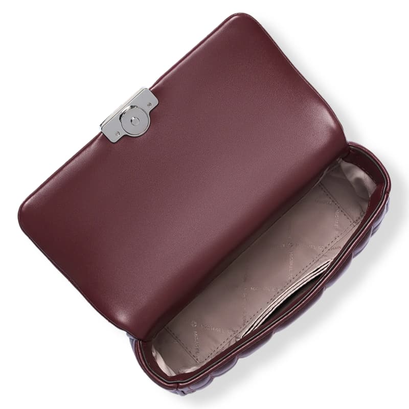 Мини-сумка MICHAEL KORS Tribeca Овчина Сумка на плечо Маленький Женские Коричнево-красный - изображение 4