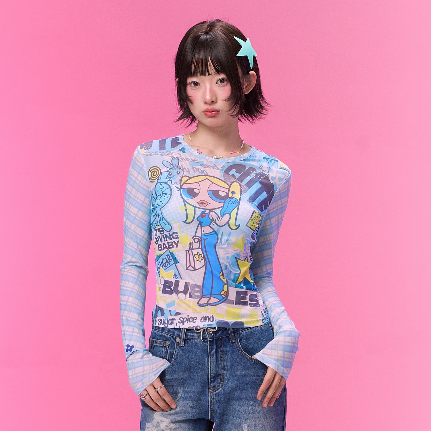 Футболка BJHG The Powerpuff Girls Collaboration Женские футболки T - изображение 9