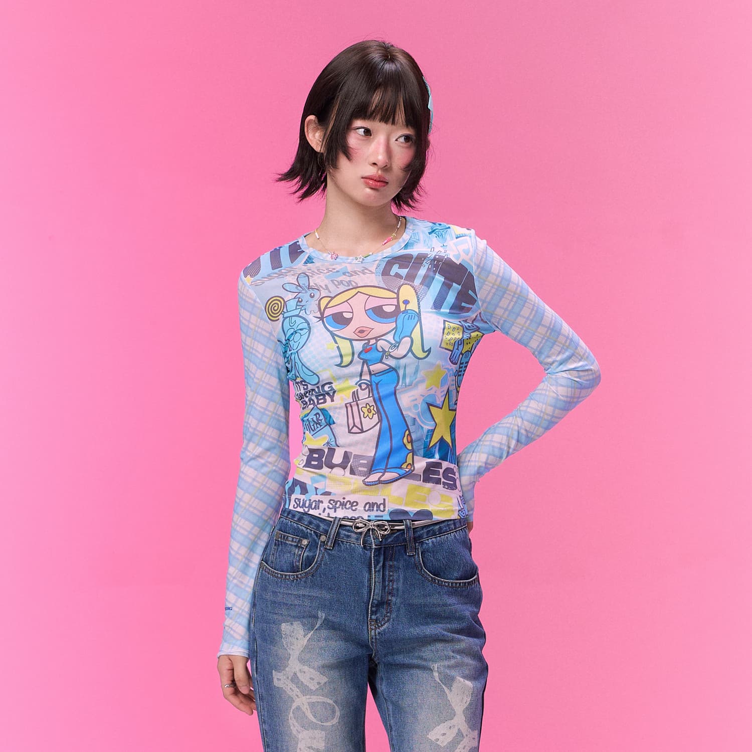 Футболка BJHG The Powerpuff Girls Collaboration Женские футболки T - изображение 8
