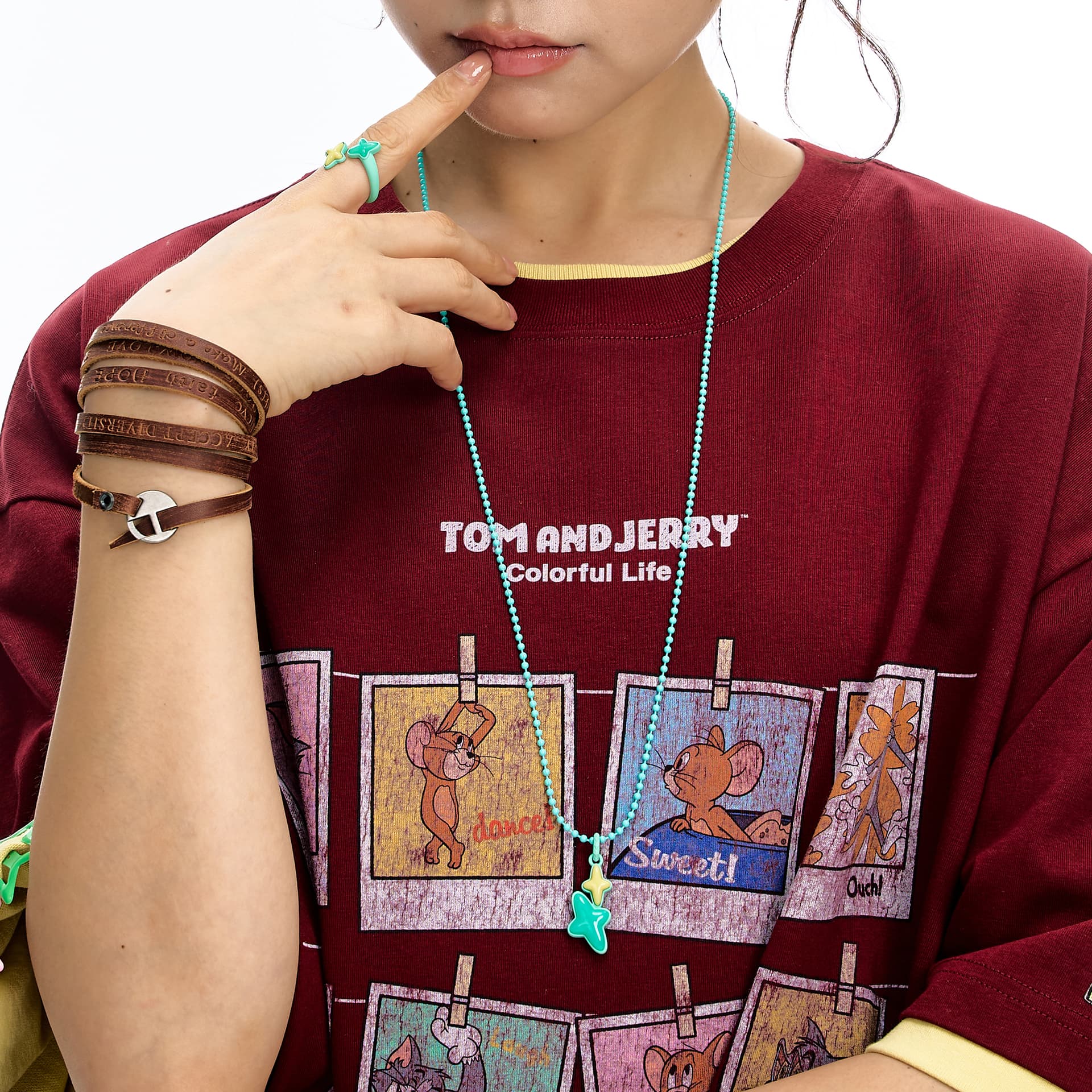 Ожерелье BJHG Ожерелье из цинкового сплава унисекс - изображение 3